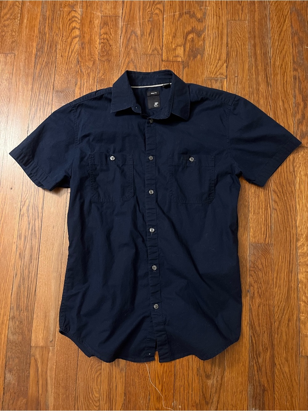 Navy blue jf j.ferrar slim fit button-down shirt